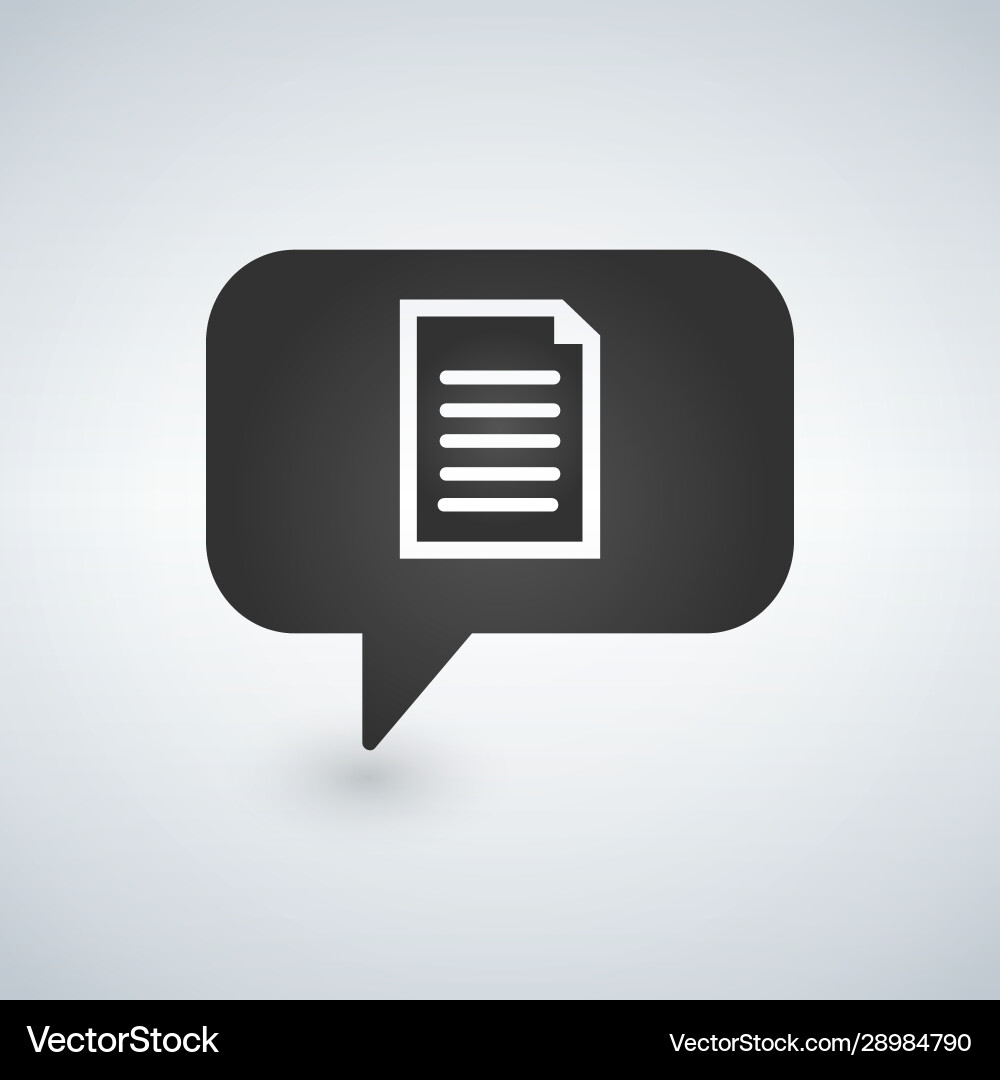 Chat bubble communication document file message Chat bubble communication document file message vector image