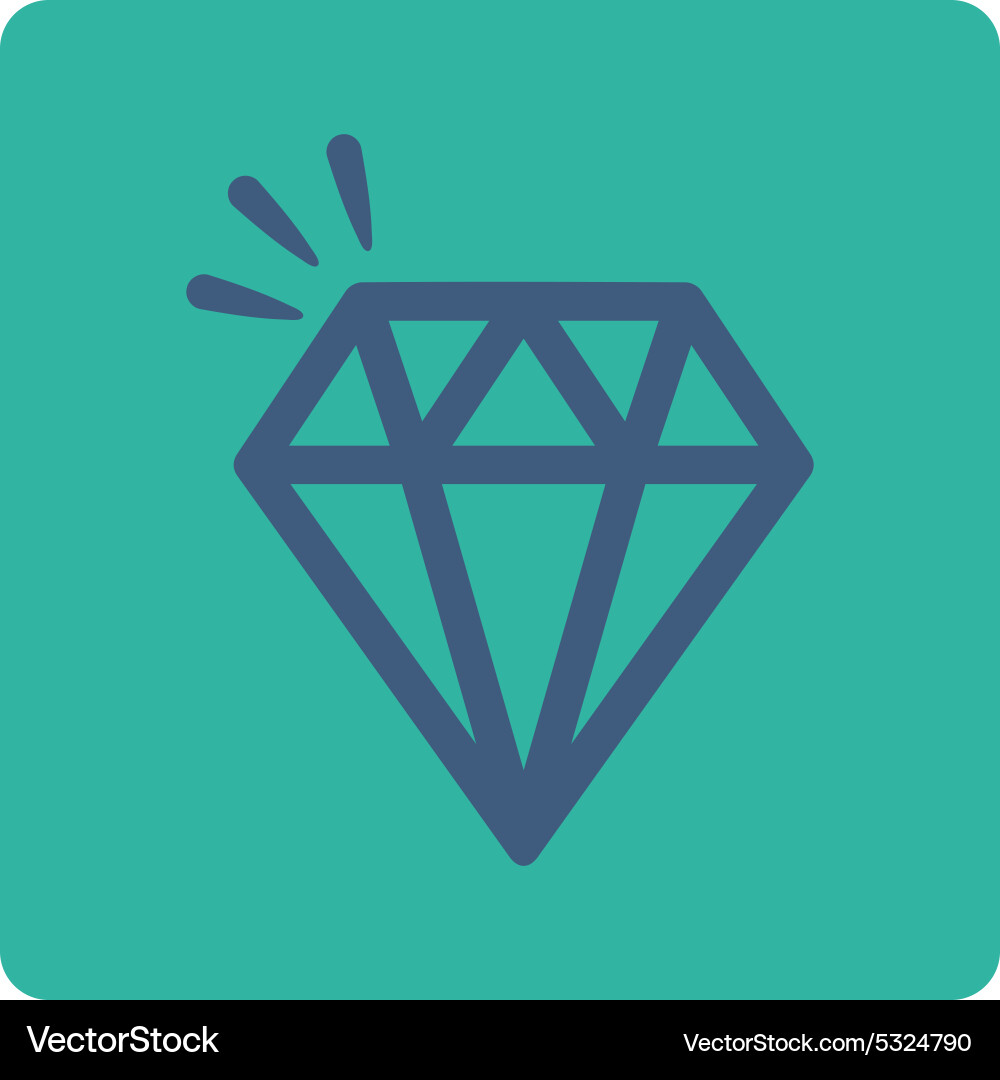 Crystal icon from commerce buttons overcolor set Vector Image