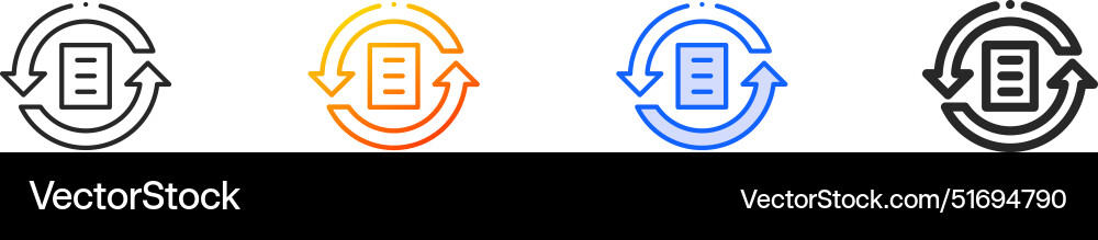Data processing iconthin linear gradient blue Data processing iconthin linear gradient blue vector image