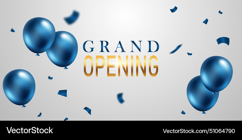 Design your opening card with beautiful balloon Vector Image