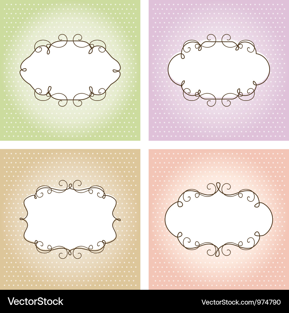 Elegant Vintage Frames Royalty Free Vector Image