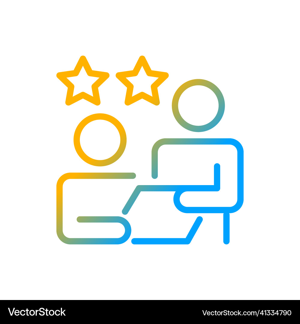 Feedback gradient linear icon Feedback gradient linear icon Vector Image