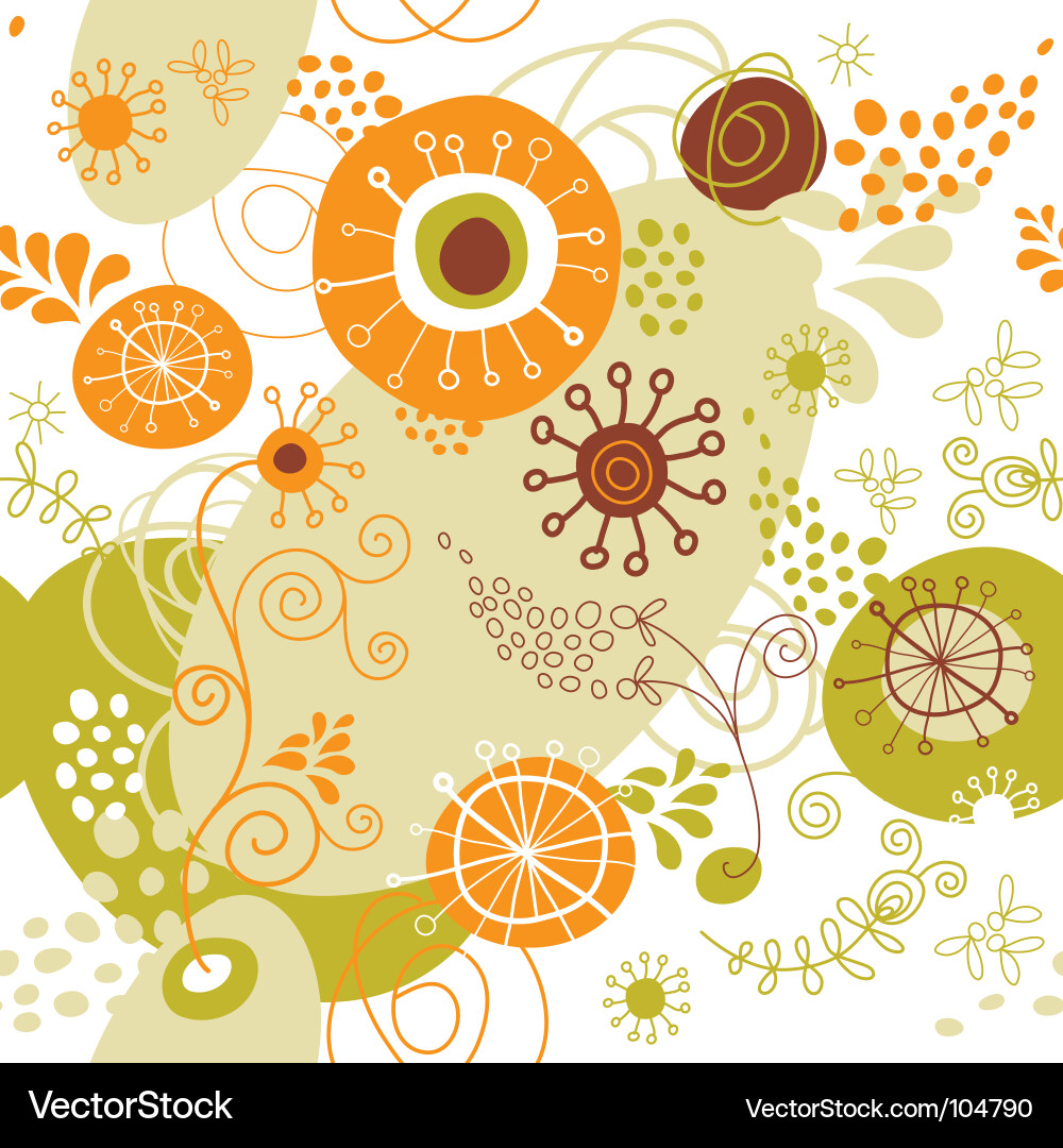 Floral Swirl Muster Vektorbild