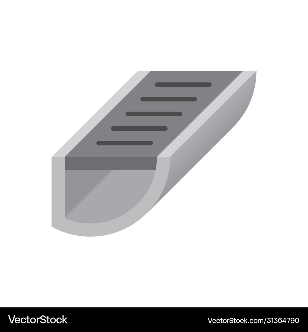 Gutter shape icon Gutter shape icon vector image