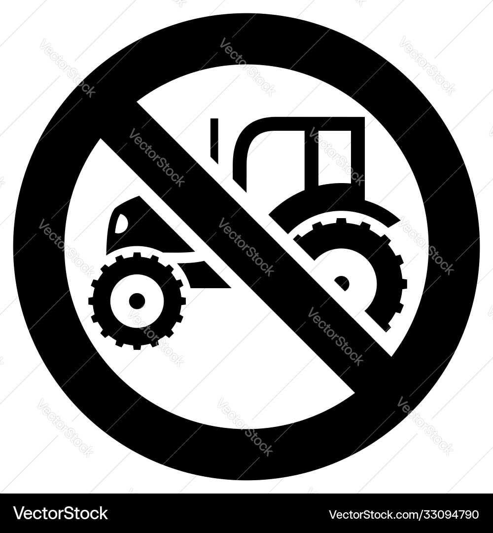 Kein Traktor verboten Schild moderne Runde Aufkleber Kein Traktor verboten Schild moderne Runde Aufkleber vektorbild