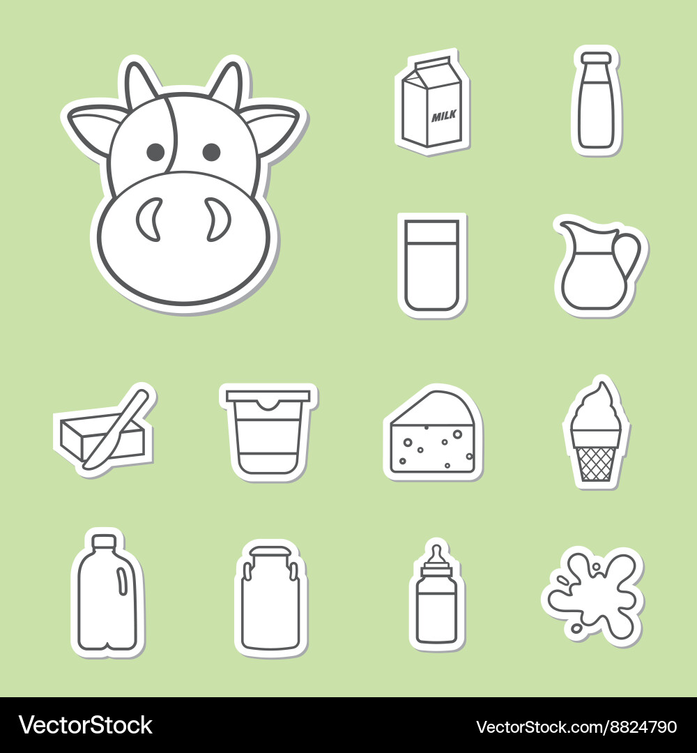 Milk icon Royalty Free Vector Image - VectorStock