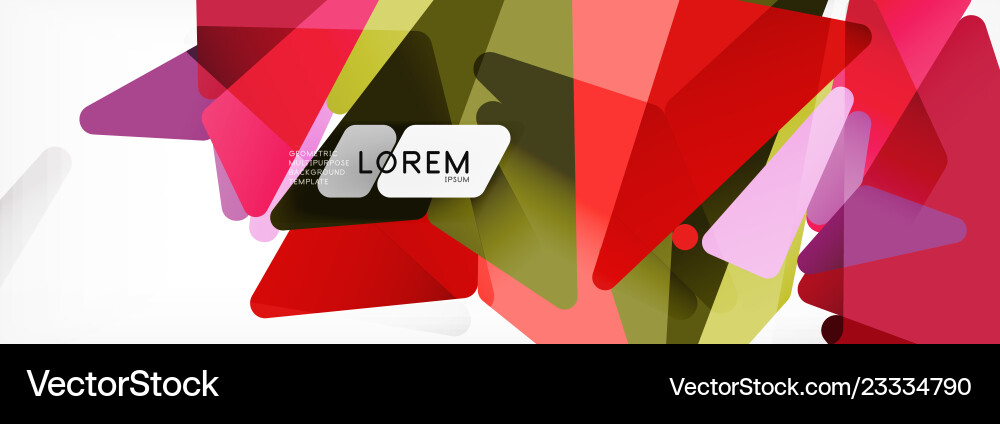 Mosaic triangular low poly style abstract Vector Image