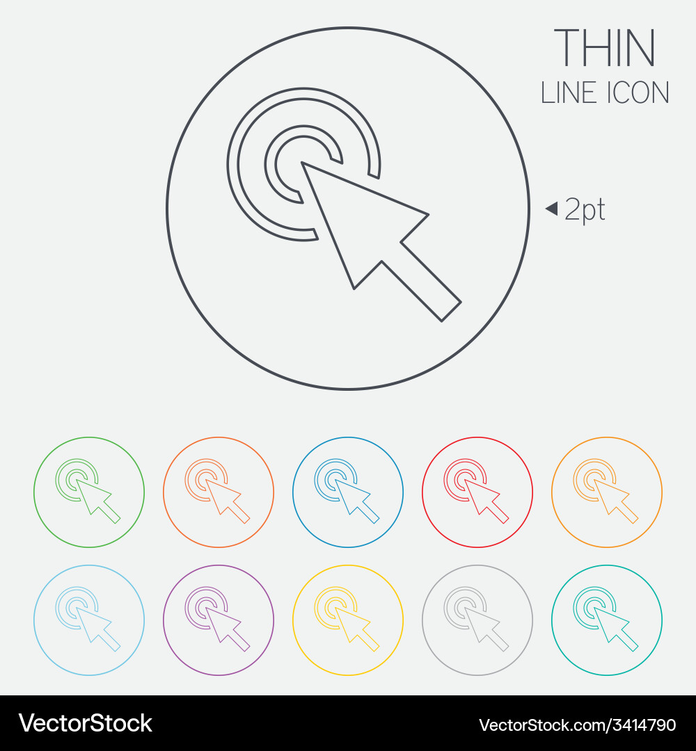 Mouse cursor sign icon pointer symbol Vector Image