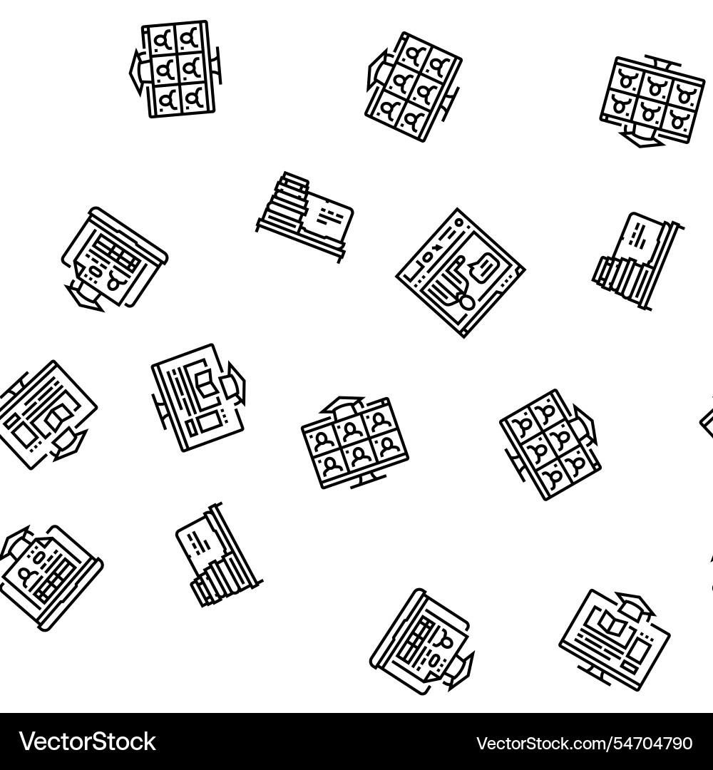 Online learning platform web seamless pattern vector image