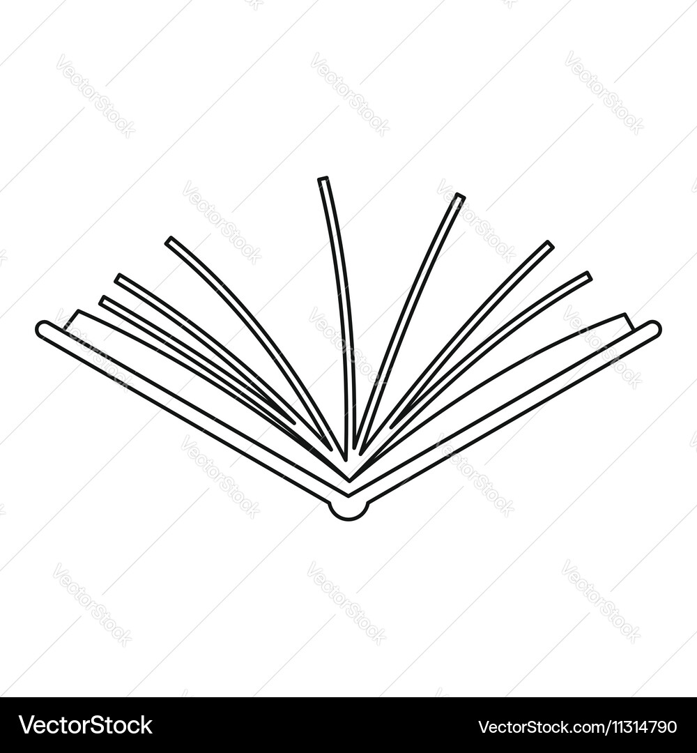 Open tutorial icon outline style vector image