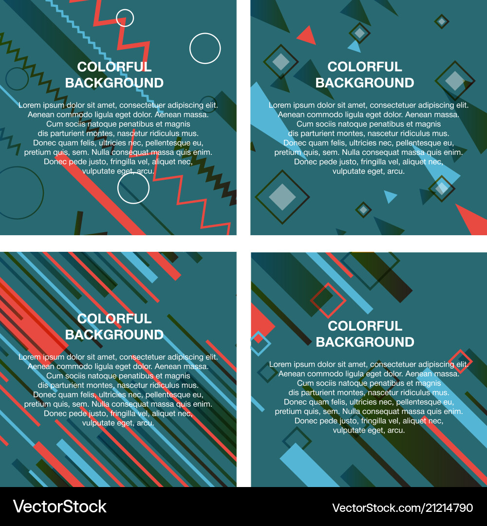 Set abstract avangarde retro background Vector Image
