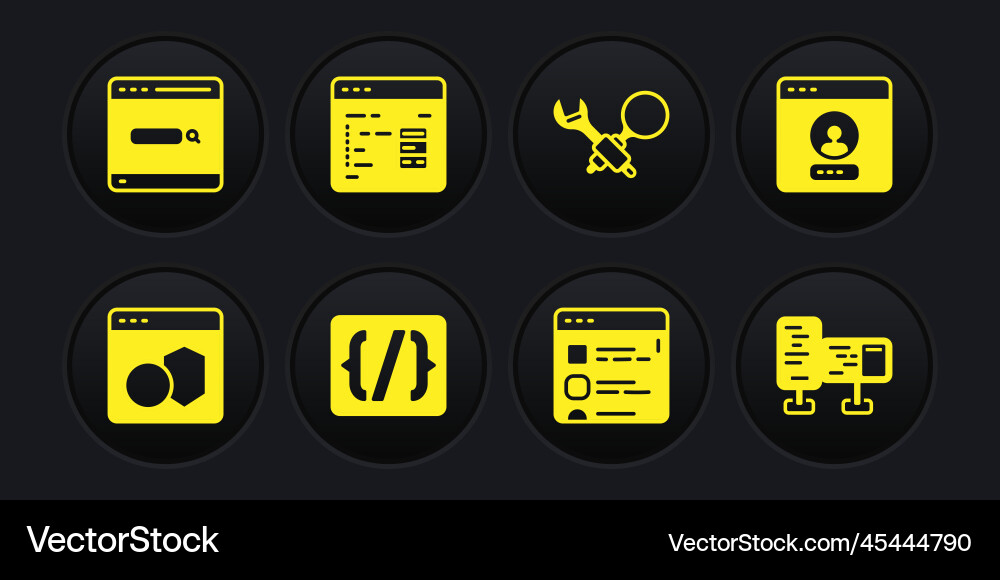 Set software create account screen programming Set software create account screen programming vector image