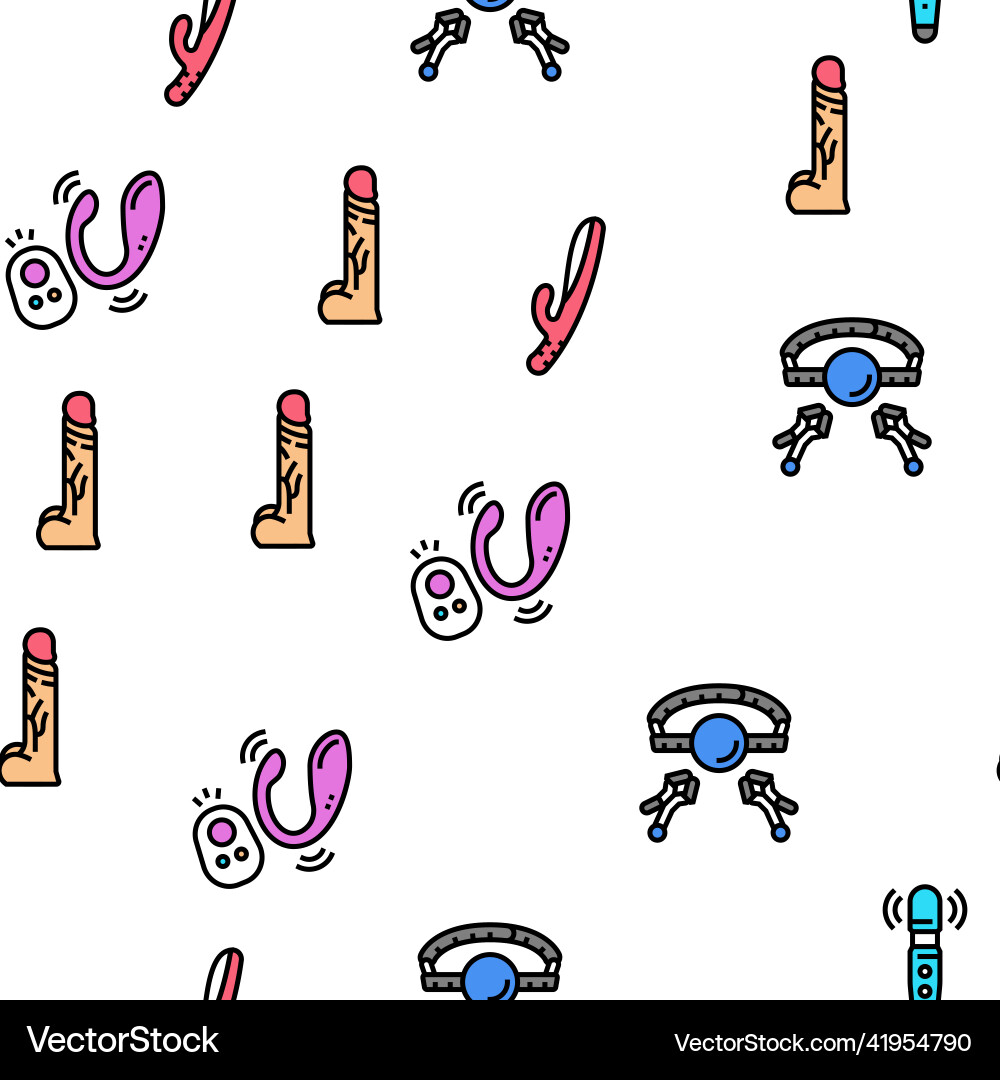 Sex toy and sexy accessories seamless Sex toy and sexy accessories seamless vector image