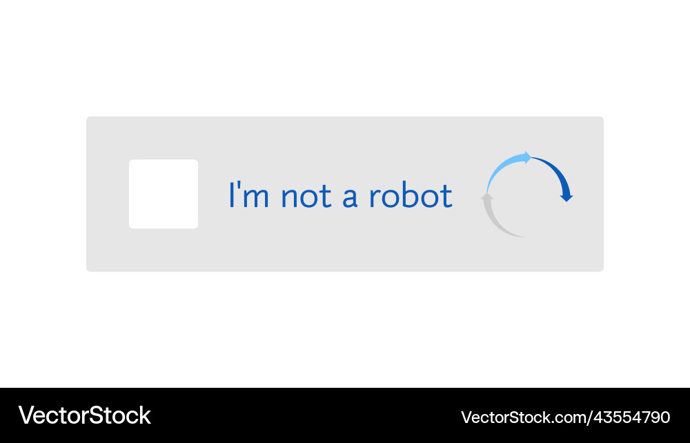 Template for entering captcha im not a robot Template for entering captcha im not a robot vector image