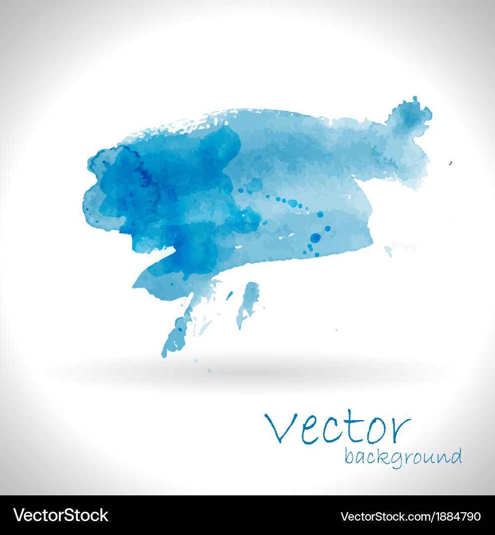Watercolor blue background vector image