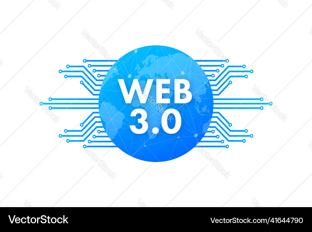 Web 3.0 Blockchain Technology vector image