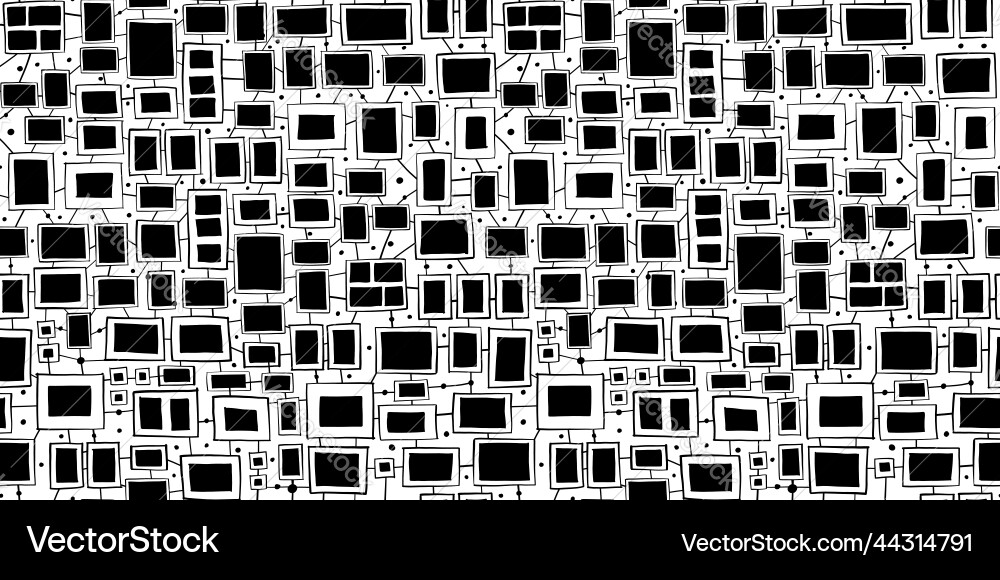 Abstract photo frame templates seamless pattern Abstract photo frame templates seamless pattern vector image