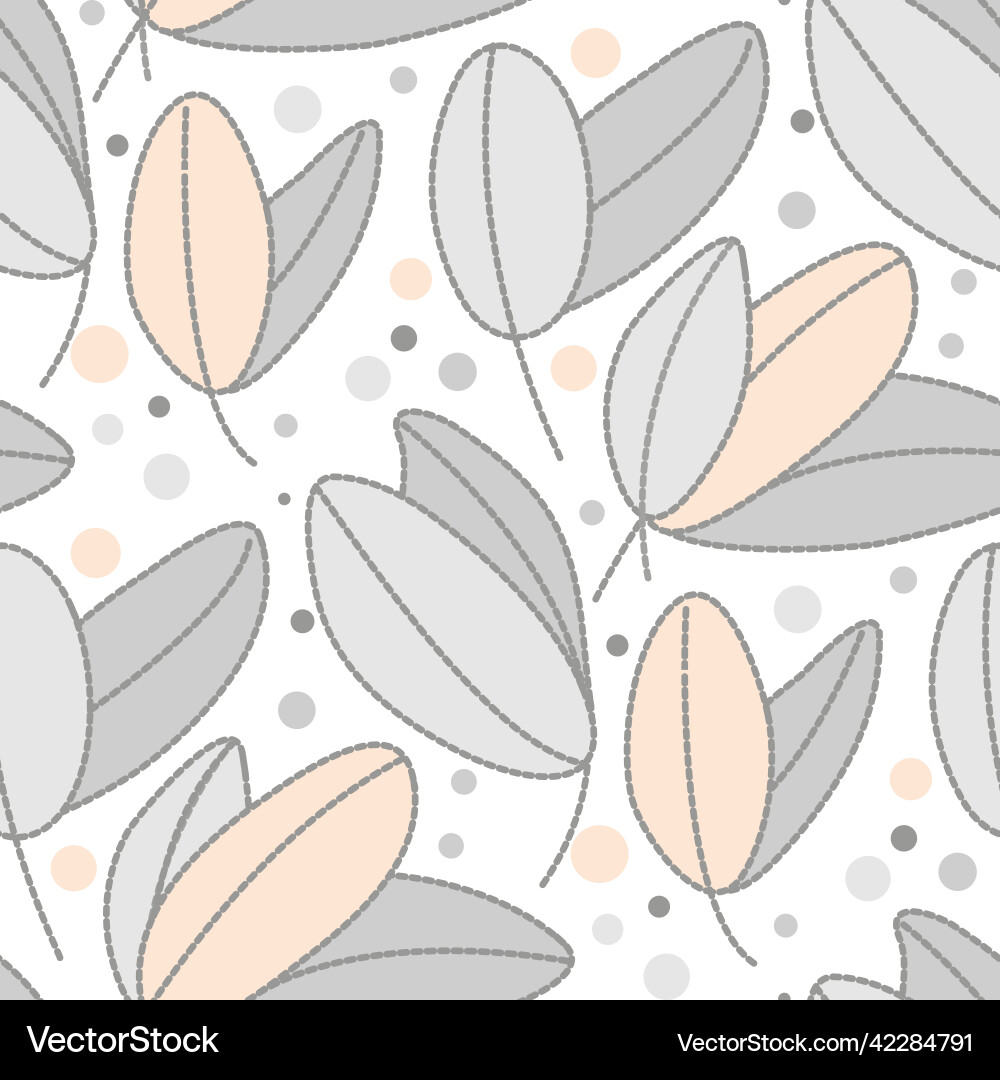 Abstract seamless pattern with leaves Vector Image