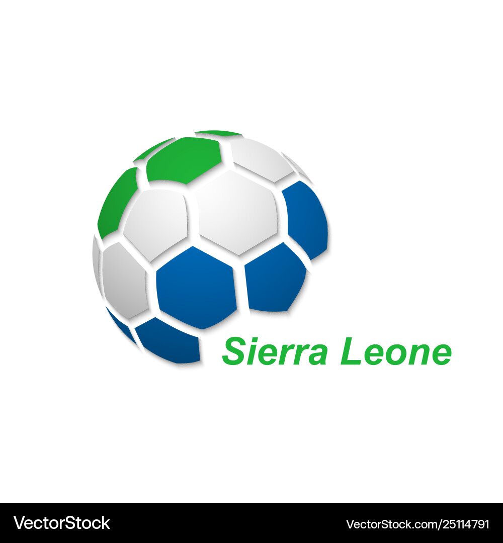 Abstract soccer ball with national flag colors Vector Image