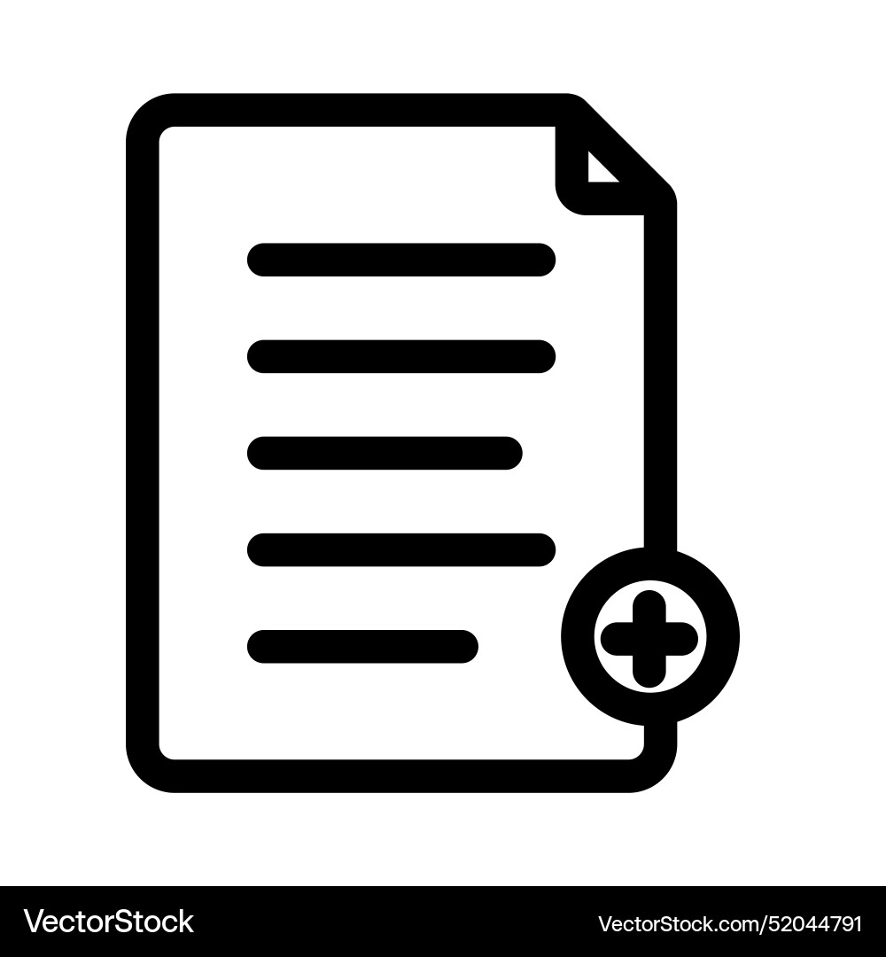 Add new document icon design in filled Add new document icon design in filled vector image
