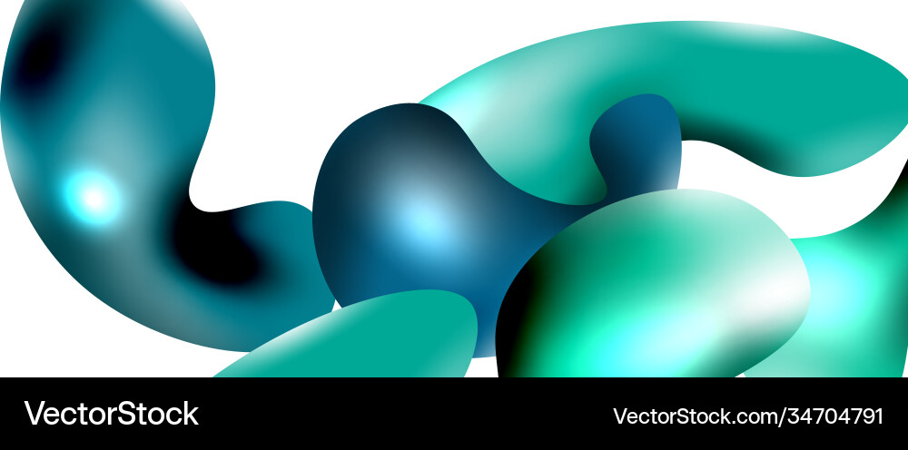 Bubbles abstract background liquid splashes Vector Image