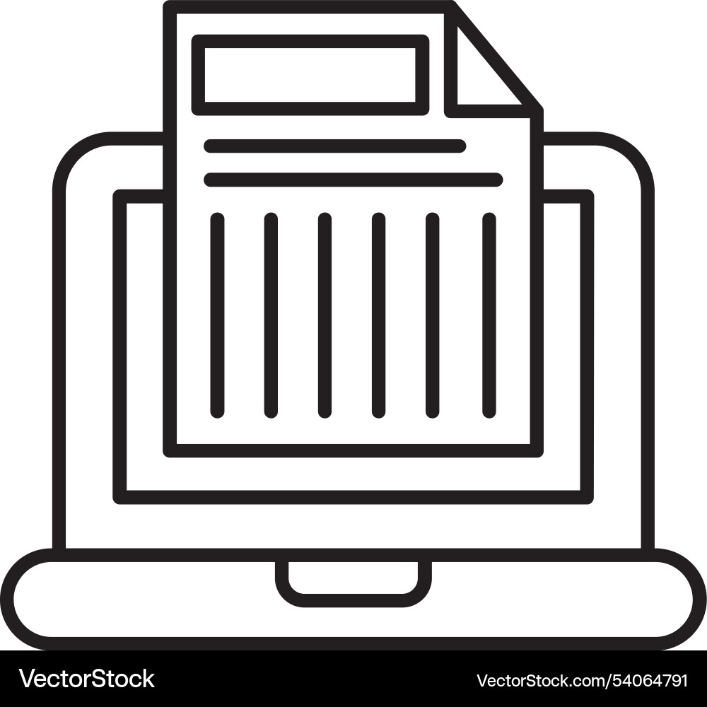 Files line icon design vector image