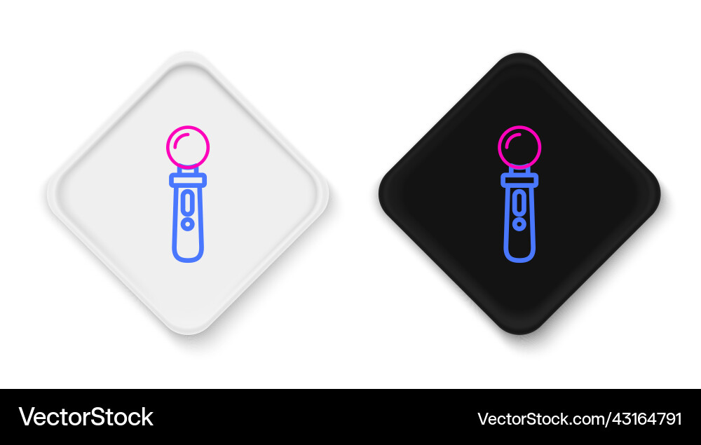 Line vr controller game icon isolated on white Vector Image