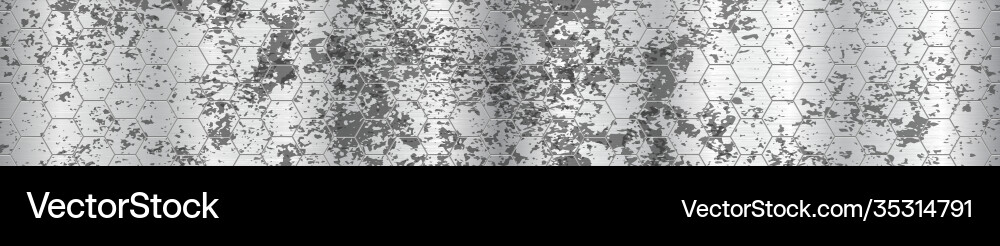 Metallic Hexagon Texture Background vector image