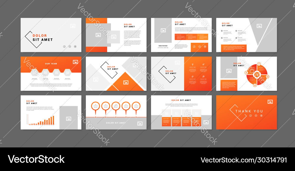 Minimal Presentation Slides vector image