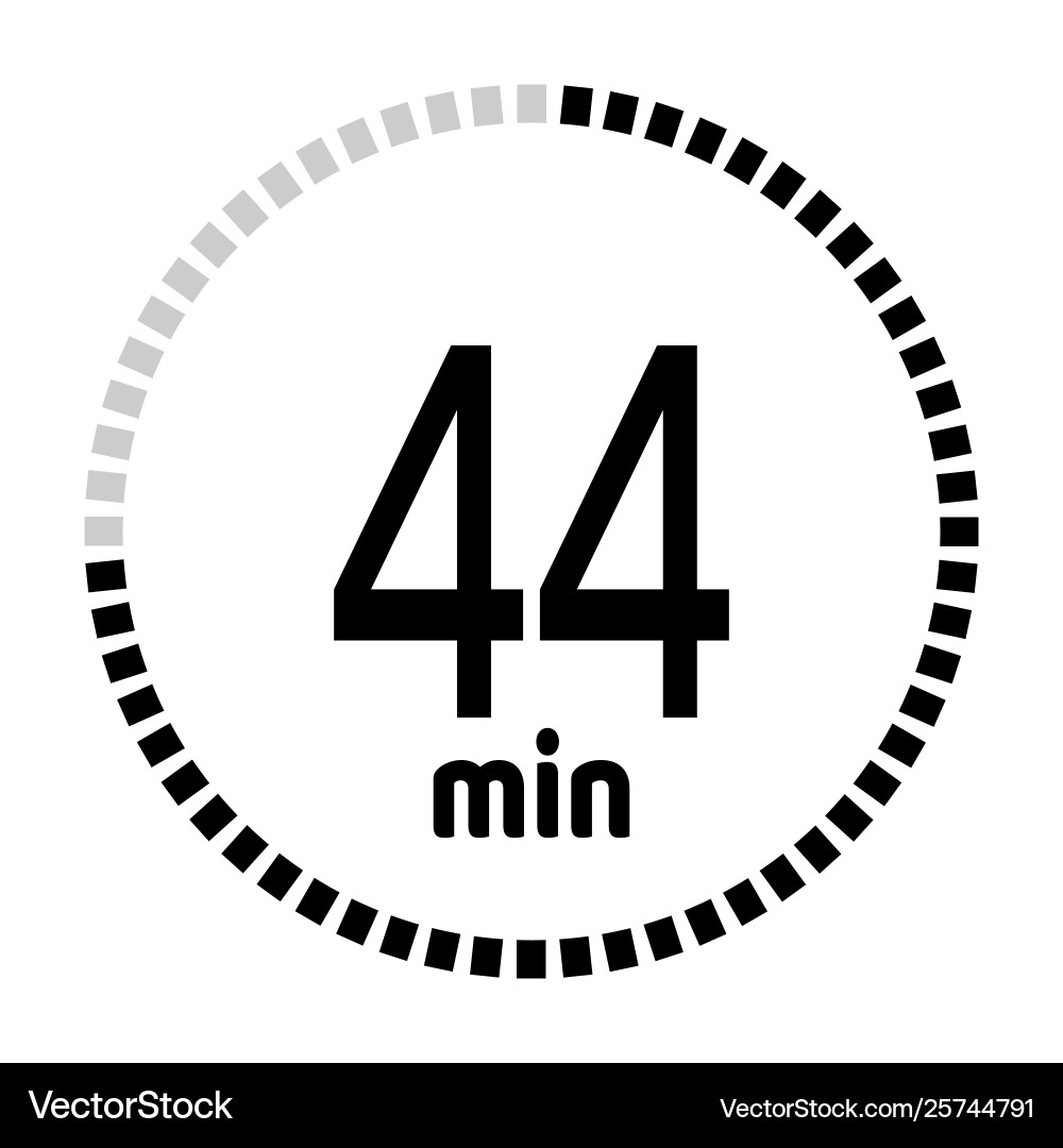 Minutes countdown timer Vector Image