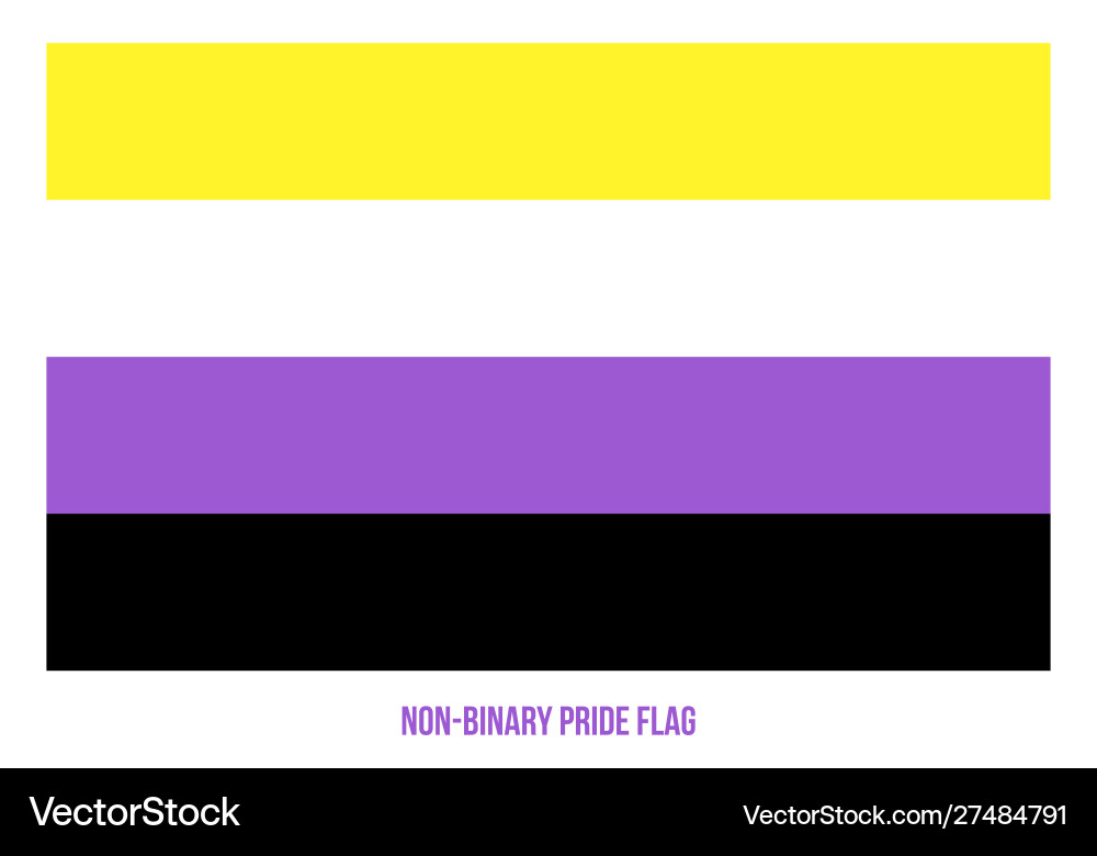 Nicht-Binary Pride Flag vektorbild