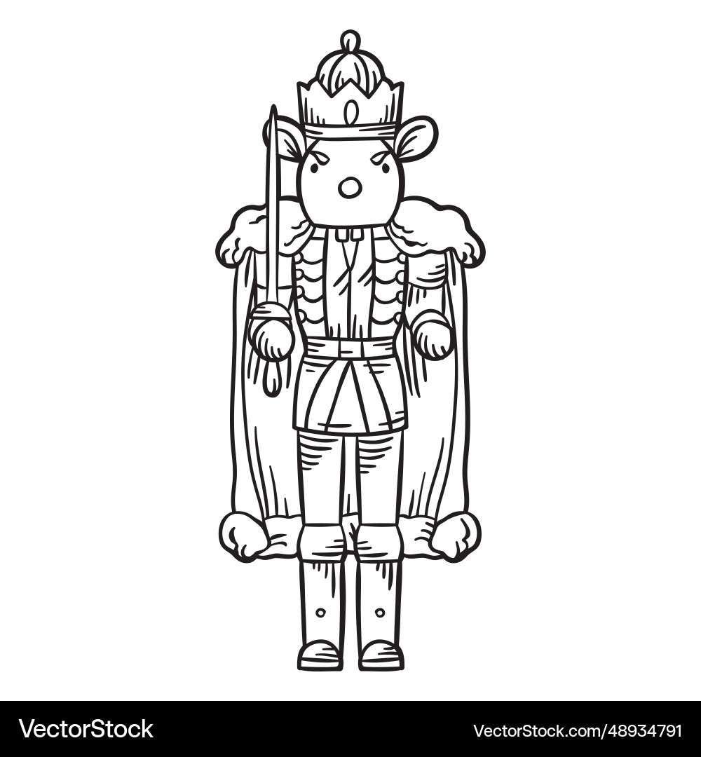 Nutcracker Mouse Figure vector image