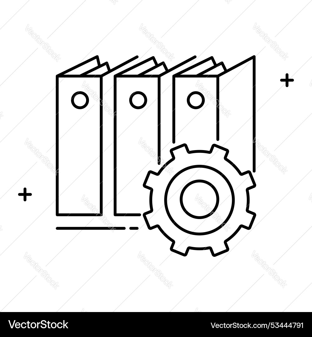 Office automation icon set with editable stroke vector image