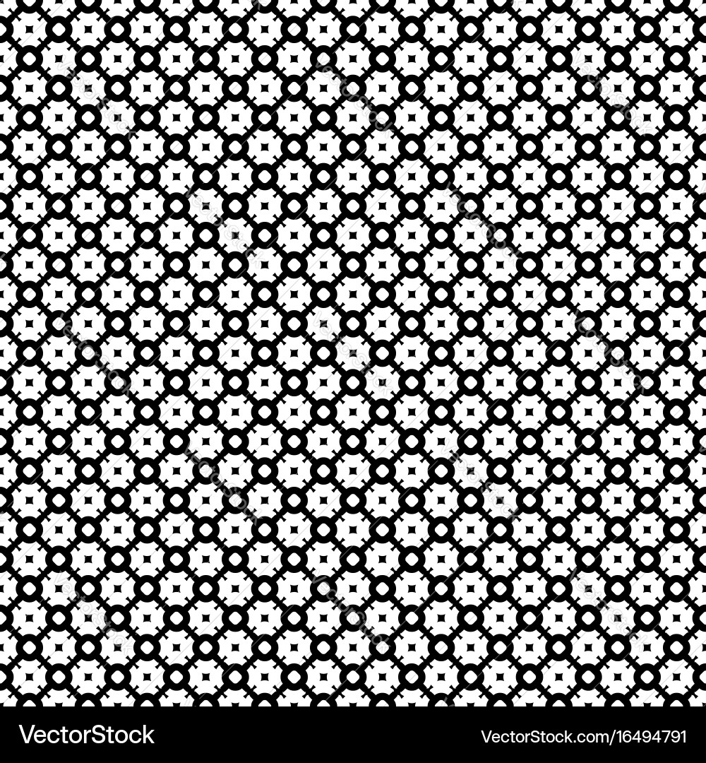 Seamless pattern monochrome lattice texture vector image