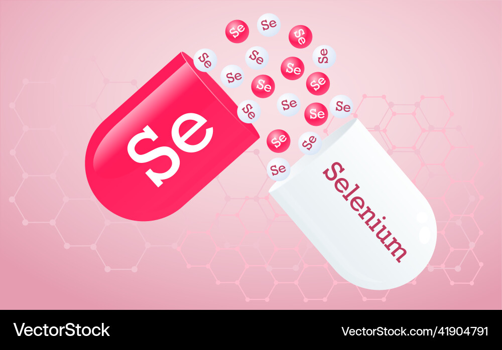 Selenium trace element se icon capsule Selenium trace element se icon capsule Vector Image