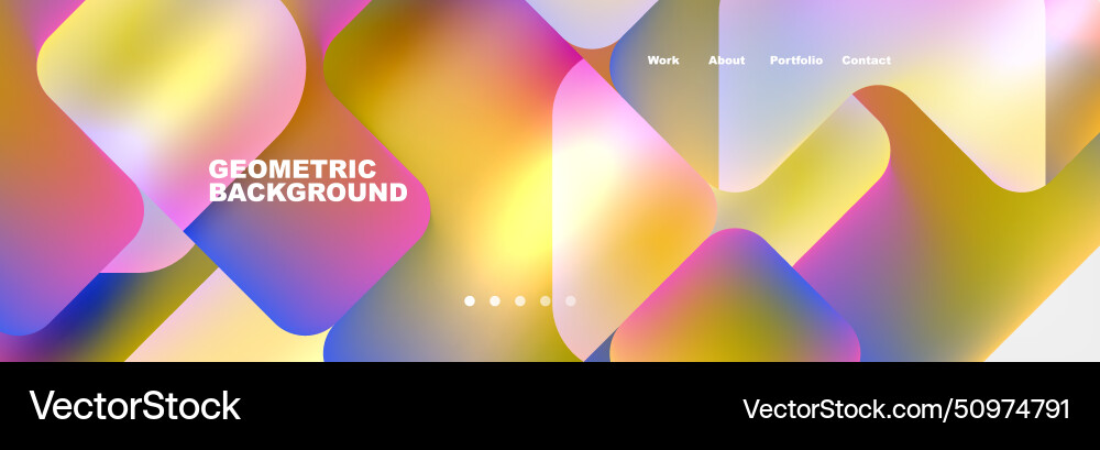 Square internet web page design template Vector Image