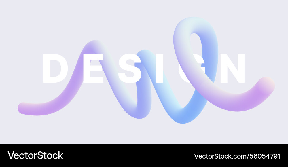 Template with colorful gradient squiggles shapes vector image