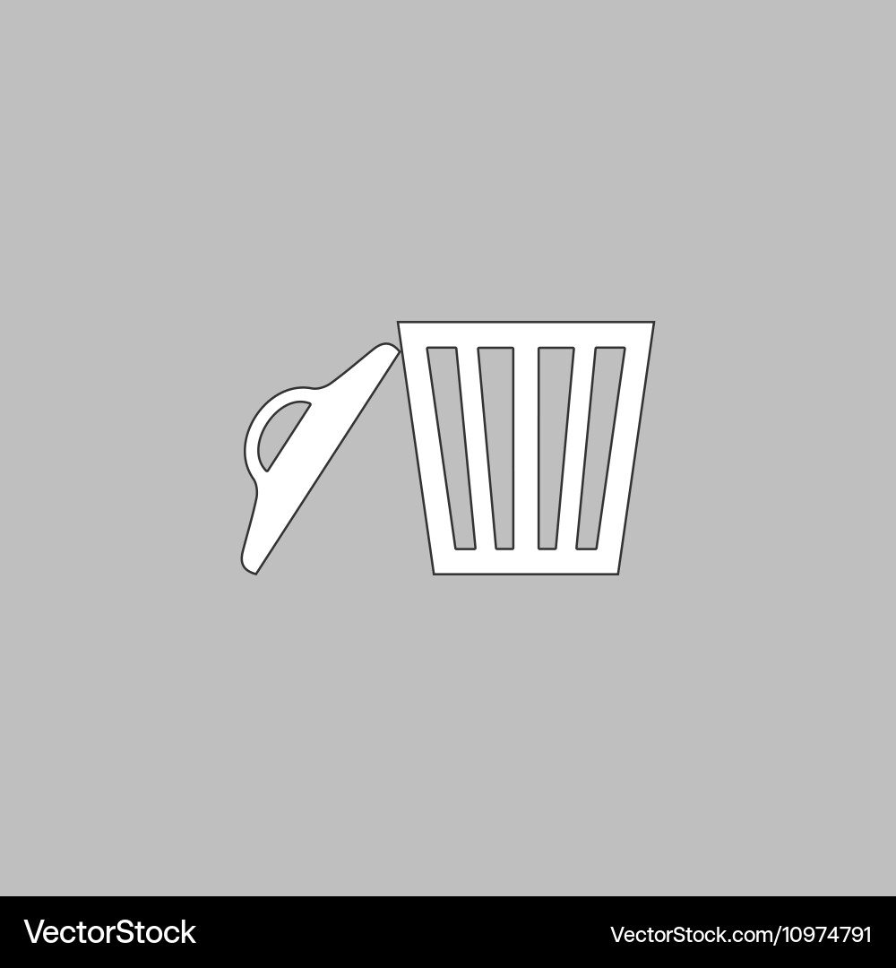 Trash computer symbol vector image