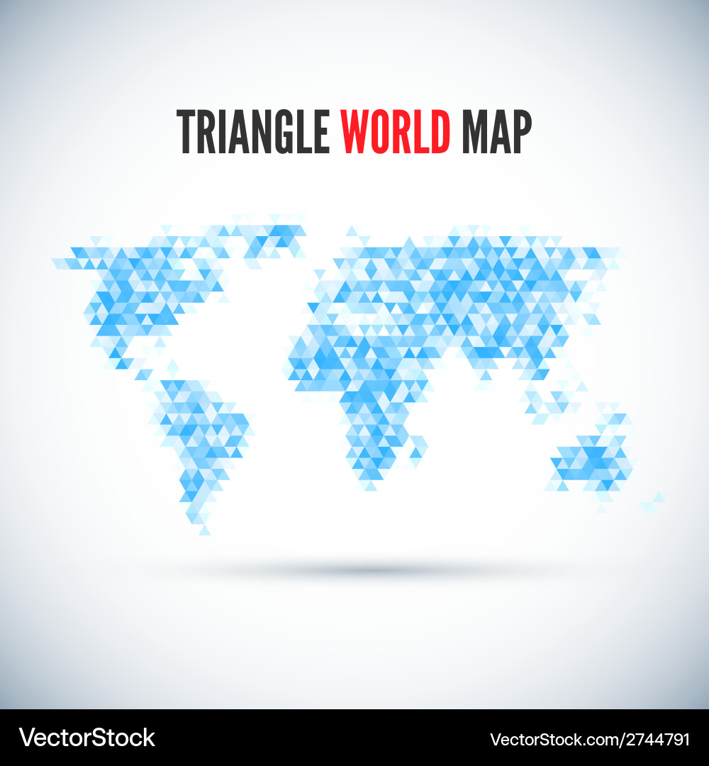 Triangle map abstract isolated on a white vector image