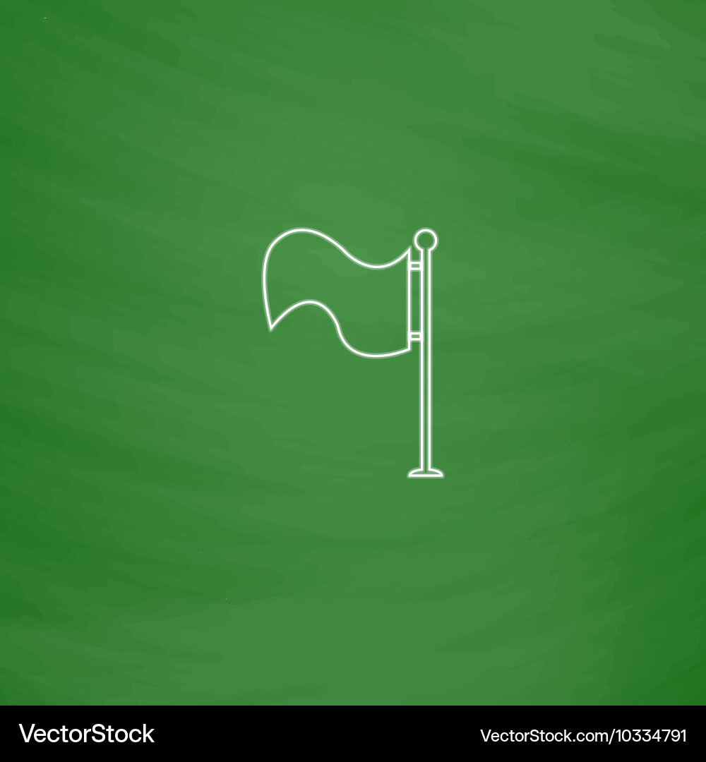 Waving flag computer symbol vector image