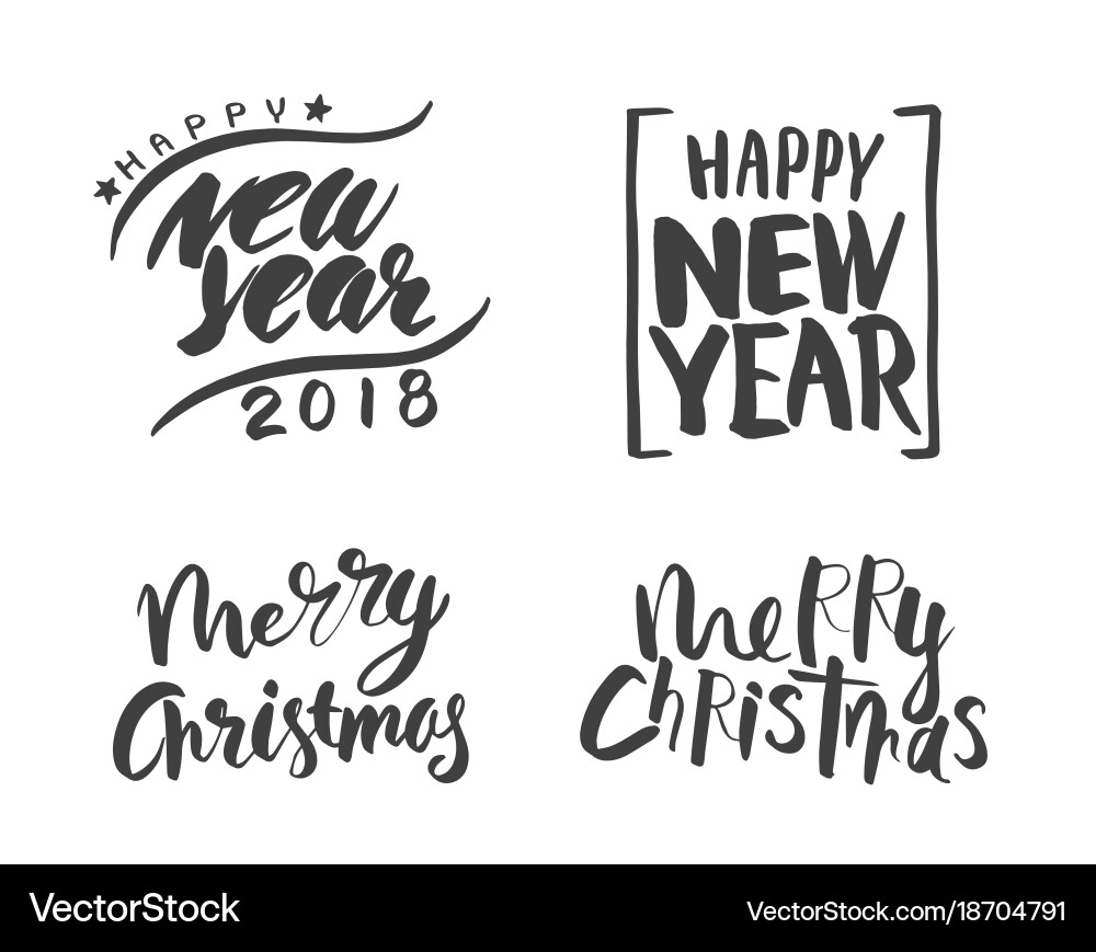 Weihnachten und frohes neues Jahr Briefing Vektorbild