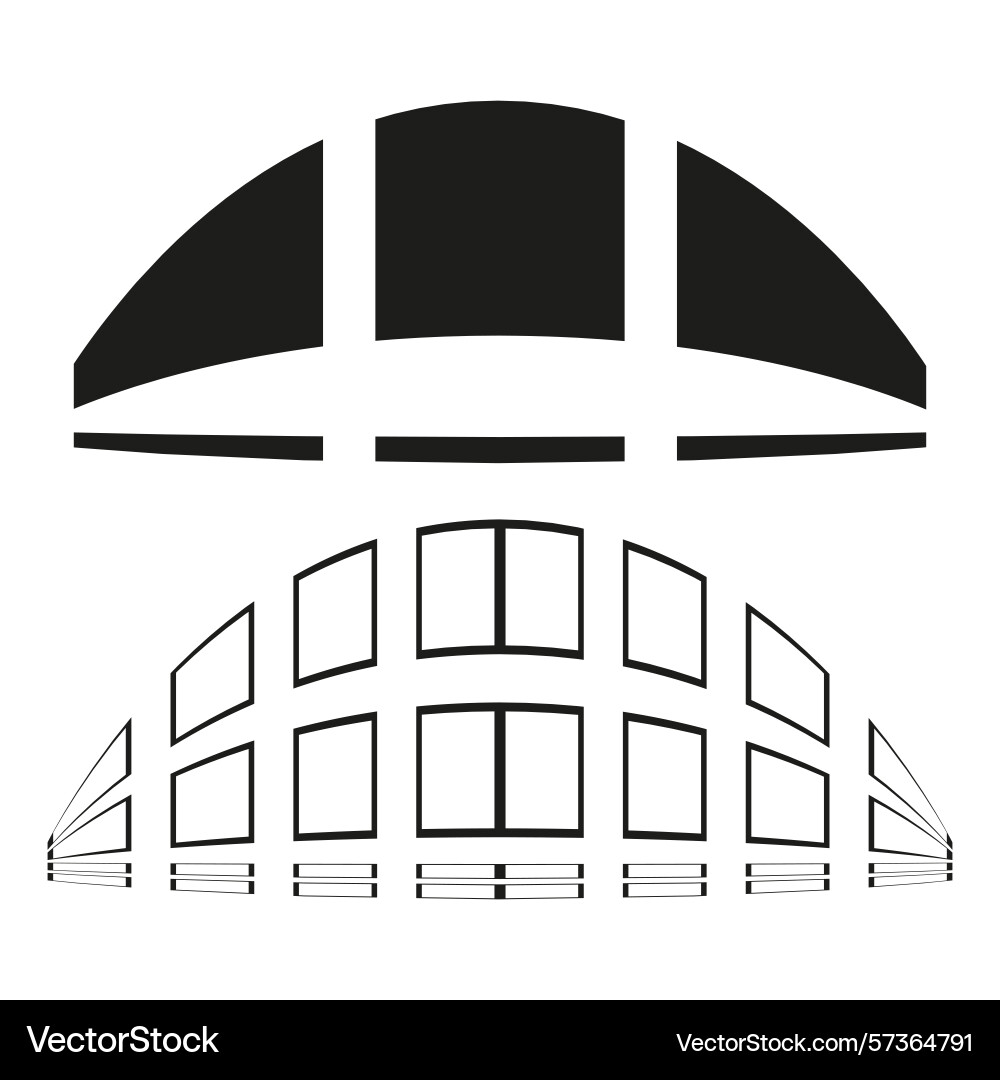 Window icon pattern architectural frame symbol Window icon pattern architectural frame symbol Vector Image