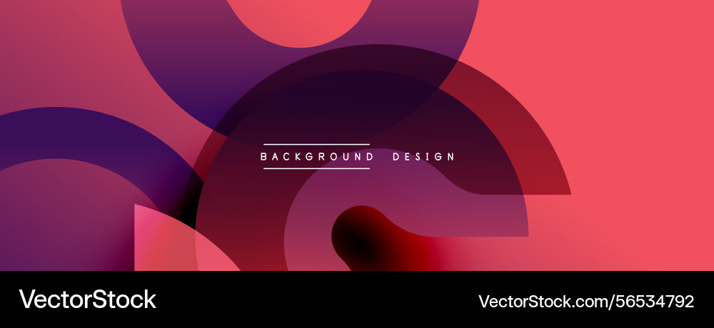Abstract background features overlapping shapes vector image