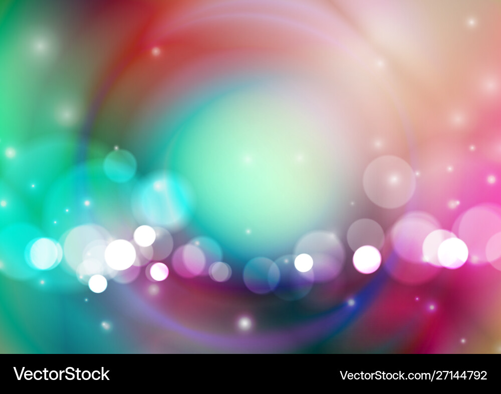 Abstract bokeh light on colorful blurred circles Vector Image