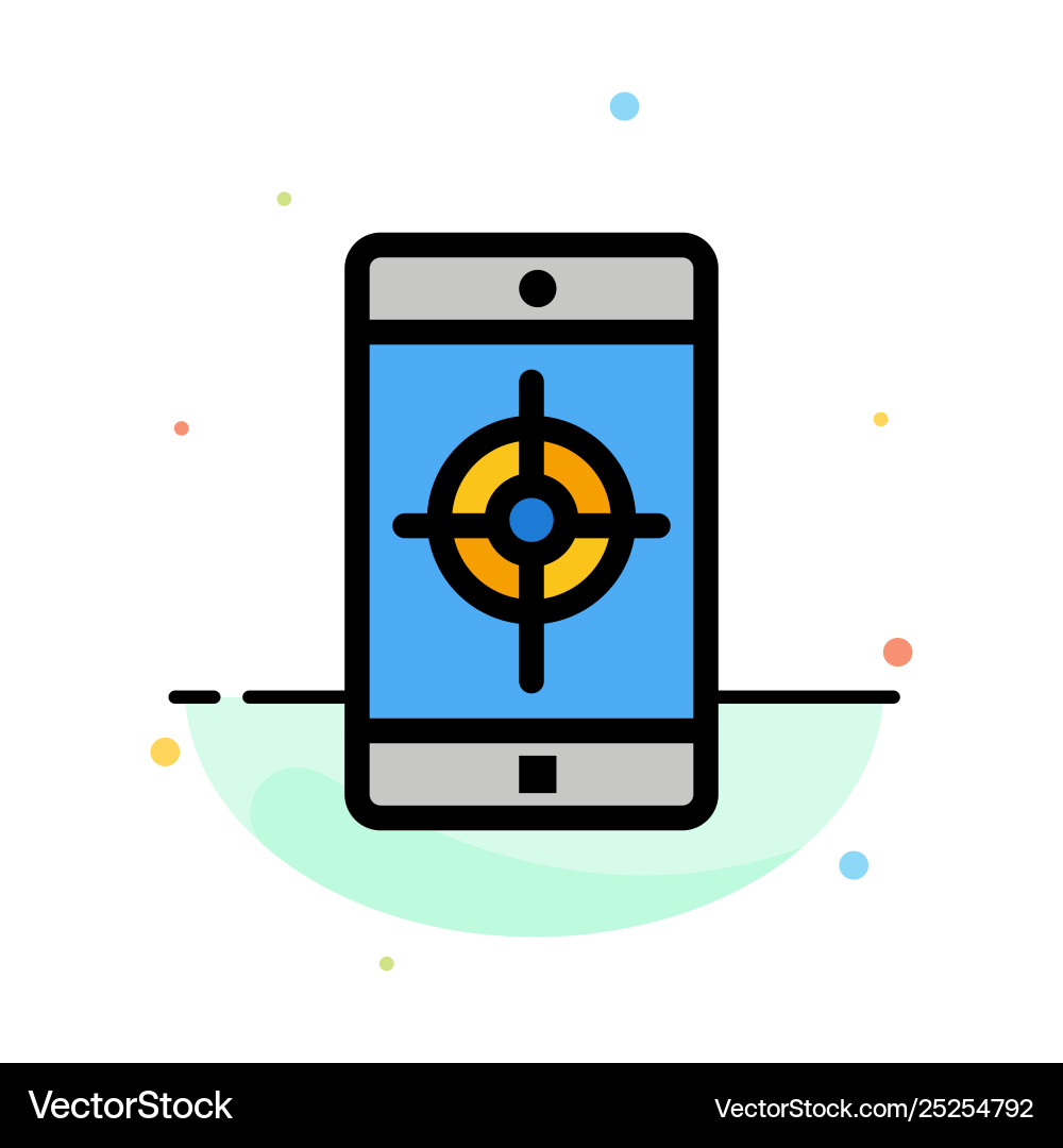 Application mobile target Application mobile target vector image