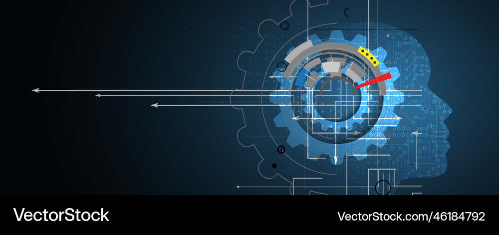 Artificial intelligence technology web background Artificial intelligence technology web background vector image