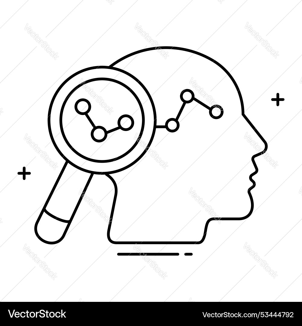 Behavior analysis icon design with editable Vector Image