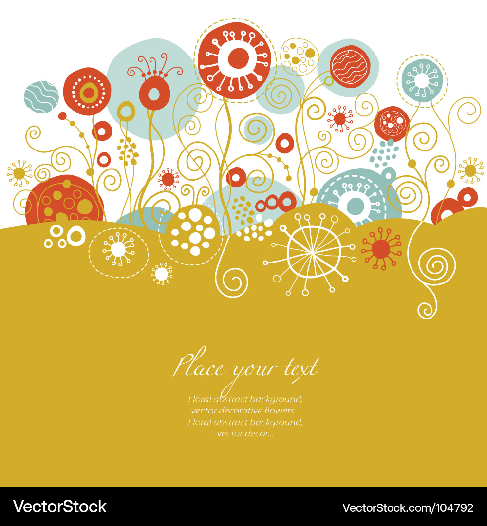Colorful Floral Background Royalty Free Vector Image