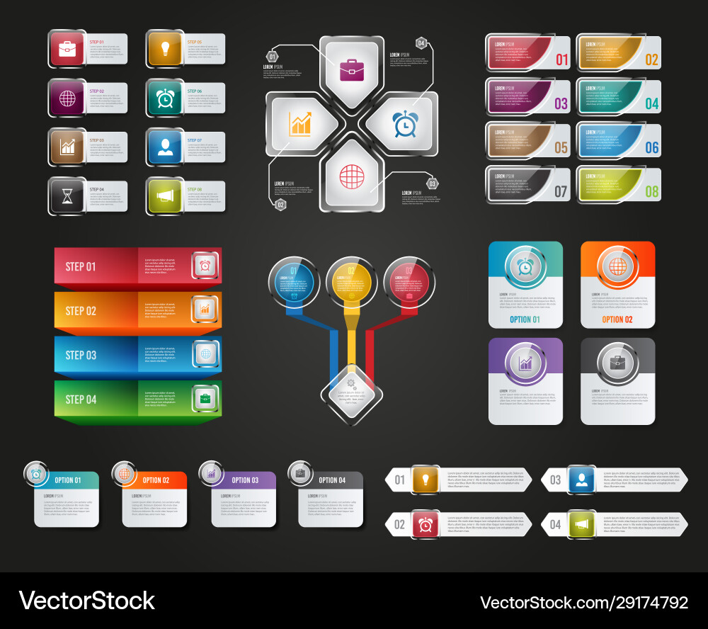 Digital Business Data Concepts vector image