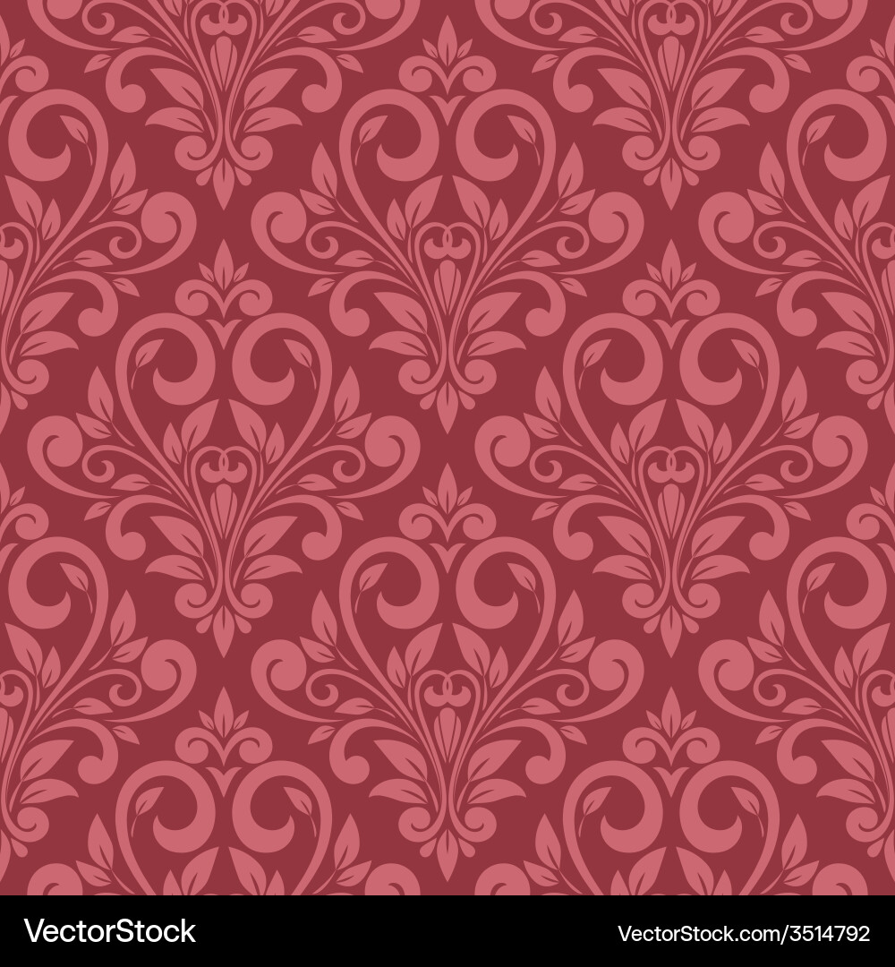 Elegant Damask Floral Pattern Vector Image